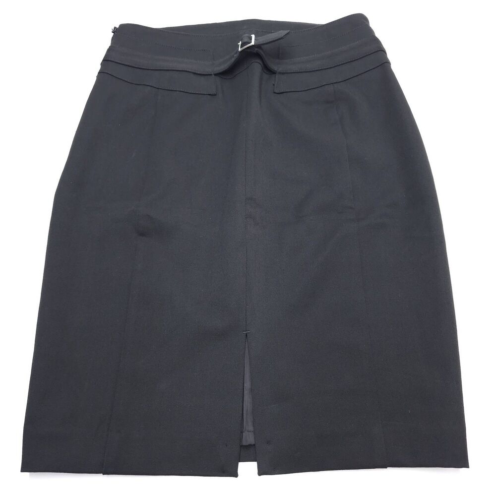 Express Skirt Size 0 Black Belted Front Career Office Secretary Goth Y2K 90s